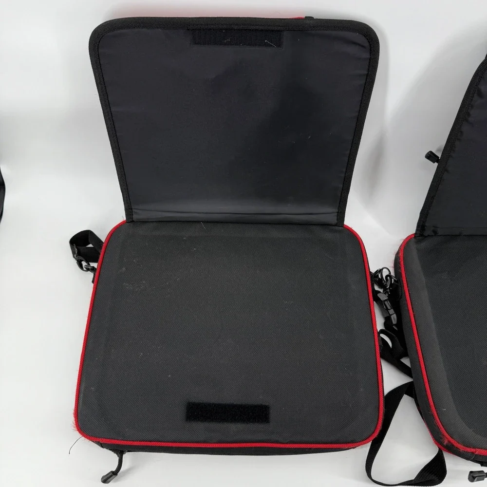Vintage NASCAR Racing Red Black Stadium seats set of‎ 2